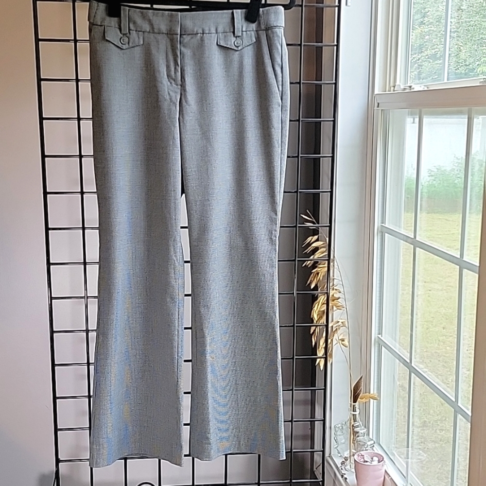 Express Editor Pants SZ 4 Women's Black Gray Dress Trousers Stylish!